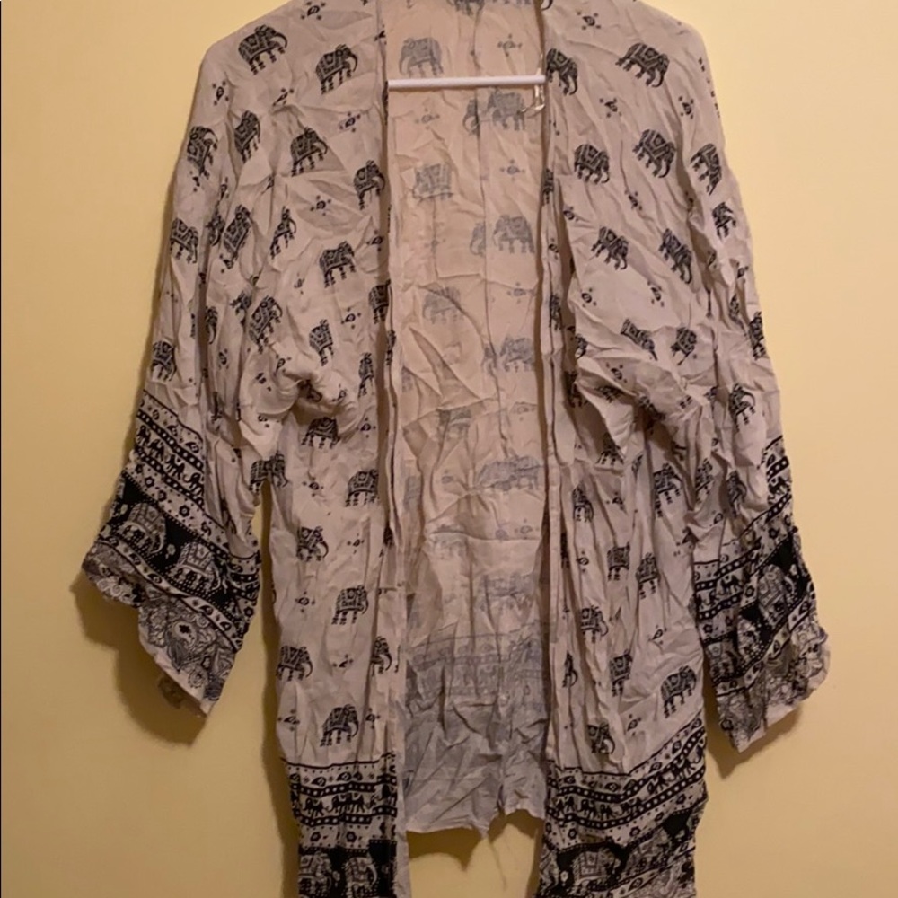 Boho print kimono